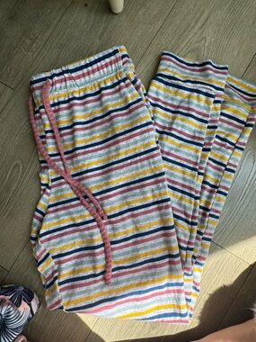 NWOT Striped Cozy Lounge Pants in Pink, Yellow, Navy